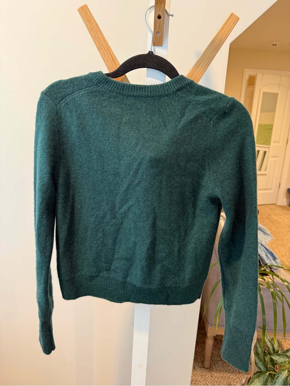 Vince Deep Teal V-Neck Button Front Cardigan - Picture 5 of 7